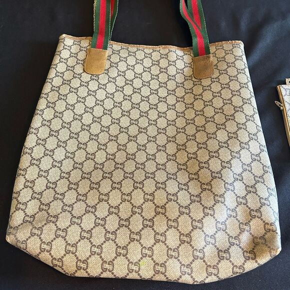 Gucci Plus Beige and Brown Tote Bag Good Vintage - Picture 4 of 13